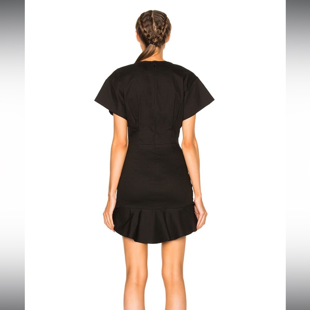 Isabel Marant Etoile Ruffle “Neit New Flou” Mini Dress Black Linen XS 0/2 FR 34 - Picture 8 of 8